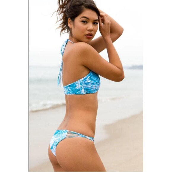 💕MIKOH💕 Waimea Macrame Bikini Wave Coastal Blue - Picture 3 of 16